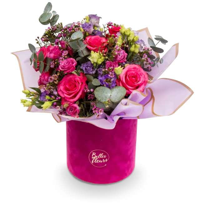 Flower box with roses